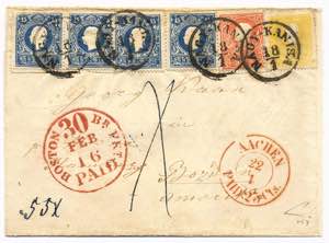postal history - Österreich, 1858, Ungarn, ... 
