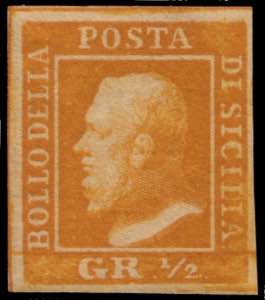 SICILIA 1859
½gr. arancio, I tavola, carta ... 