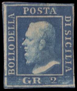 SICILIA 1859
2gr. cobalto, I tavola, carta ... 