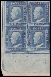 SICILIA 1859
2gr. azzurro chiaro, I tavola, ... 