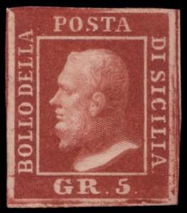 SICILIA 1859
5gr. rosso brunastro, I ... 