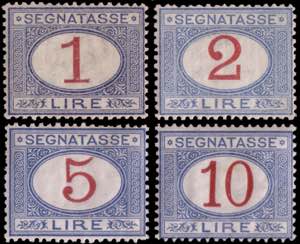 REGNO DITALIA 1890/1903
Segnatasse. Serie ... 
