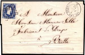 SARDEGNA 1852 (7 feb.) Lettera senza testo ... 
