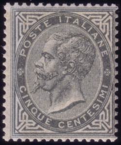 REGNO DITALIA 1863/1865 5c. grigio verde, ... 