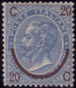 REGNO DITALIA 1865 20c./15c. azzurro, II ... 