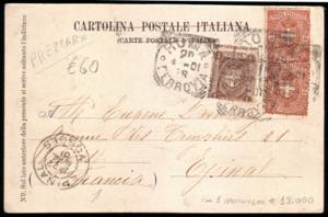 REGNO DITALIA 1901 (20 mar.) Cartolina ... 
