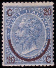 REGNO DITALIA 1865
20c./15c. azzurro, II ... 