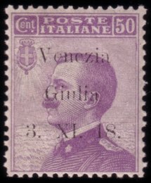 VENEZIA GIULIA 1918
Saggio. 50c. violetto ... 