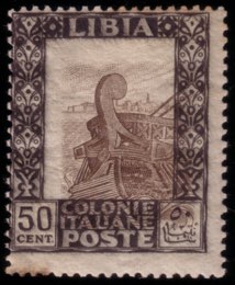 LIBIA 1921
Varietà Pittorica. 50c. nero e ... 