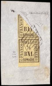 ROMAGNE 1869 Frammento di lettera affrancato ... 