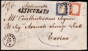 SARDEGNA/REGNO DITALIA 1861 (14 giu.) Busta ... 