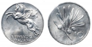 REPUBBLICA ITALIANA - 10 lire 1947 Italma ... 