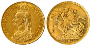 GRAN BRETAGNA - VITTORIA, 2 sterline 1887 ... 