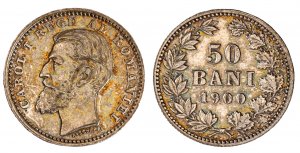 ROMANIA - CARLO I, 50 Bani 1900, Brussels ... 