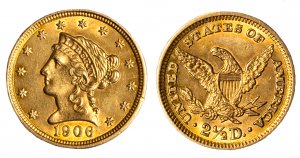 STATI UNITI DAMERICA - 2 dollari e ½ 1906 ... 