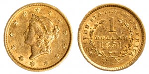 STATI UNITI DAMERICA - 1 dollaro 1851 Oro ... 
