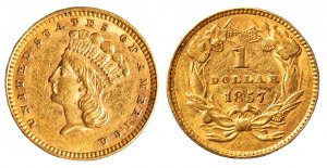 STATI UNITI DAMERICA - 1 dollaro 1857 Oro ... 