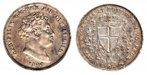CARLO FELICE (1821-1831) - 25 centesimi ... 