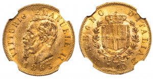 VITTORIO EMANUELE II (1861-1878) - 10 lire ... 