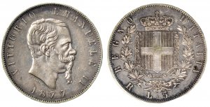 VITTORIO EMANUELE II (1861-1878) - 5 lire ... 
