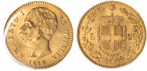 UMBERTO I (1878-1900) - 20 lire 1886 Oro ... 