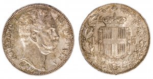 UMBERTO I (1878-1900) - 5 lire 1879 Argento ... 