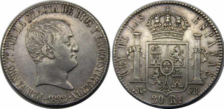 SPAIN 1822 M SR Fernando ... 