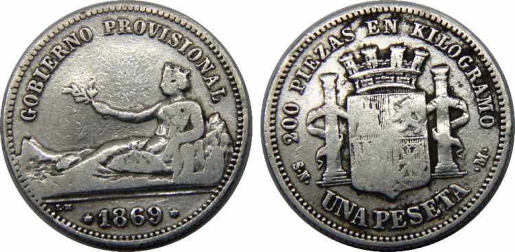 SPAIN 1869 SNM Provisional ... 