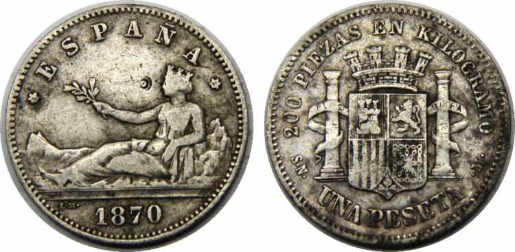 SPAIN 1870 SNM Provisional ... 