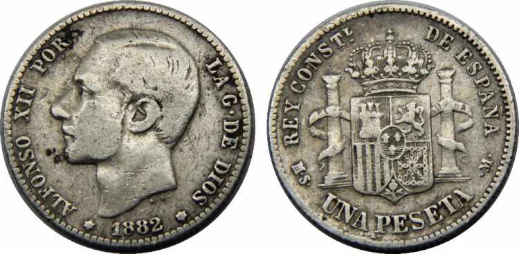 SPAIN 1882 MSM Alfonso ... 