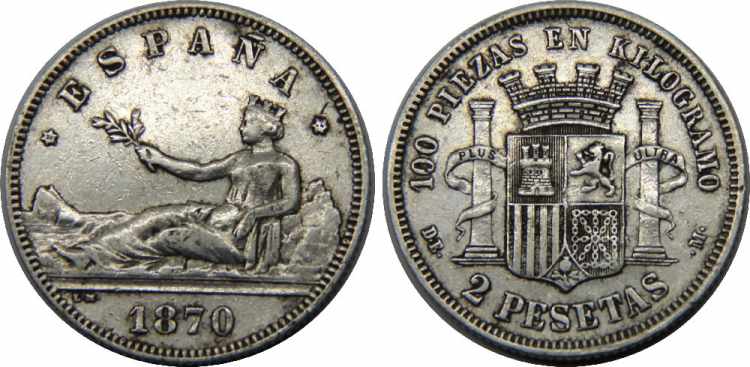 SPAIN 1870(74) DEM Provisional ... 