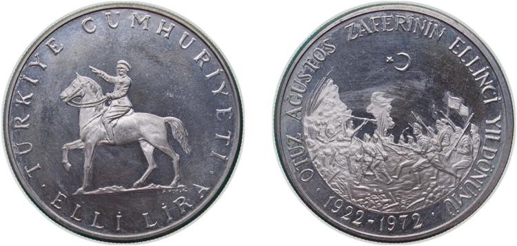 Turkey Republic 1972 50 Lira ... 