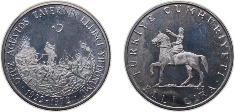 Turkey Republic 1972 50 Lira ... 