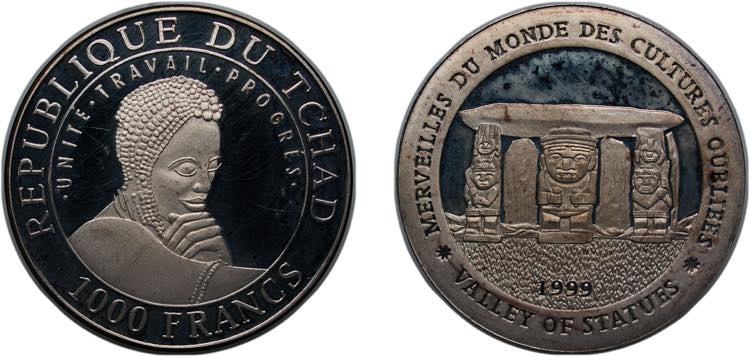 Chad Republic 1999 1000 Francs ... 