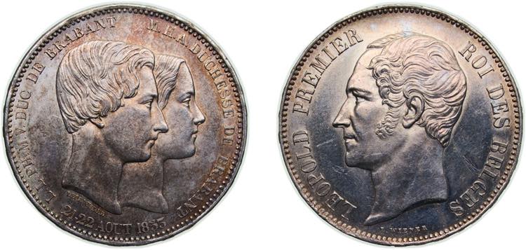 Belgium Kingdom 1853 5 Francs - ... 