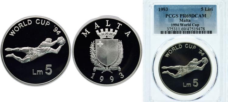 Malta Republic 1993 5 Liri (1994 ... 