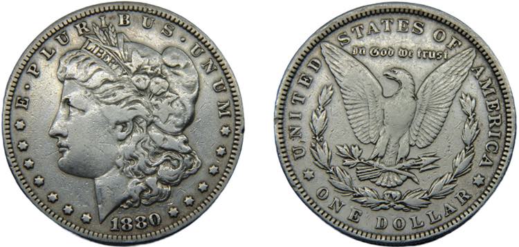 UNITED STATES 1880 1 DOLLAR SILVER ... 