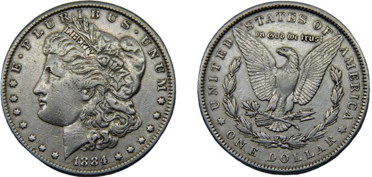 UNITED STATES 1884 1 DOLLAR SILVER ... 