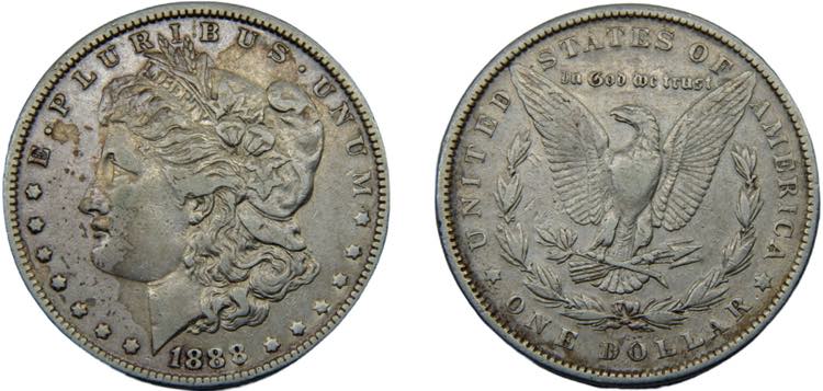 UNITED STATES 1888 1 DOLLAR SILVER ... 