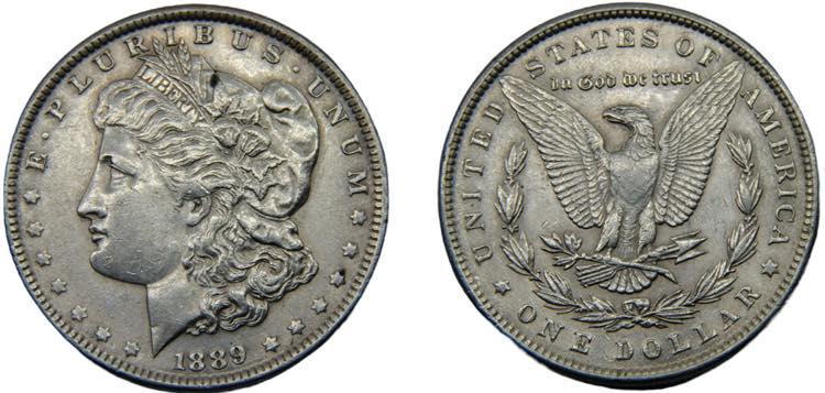 UNITED STATES 1889 1 DOLLAR SILVER ... 