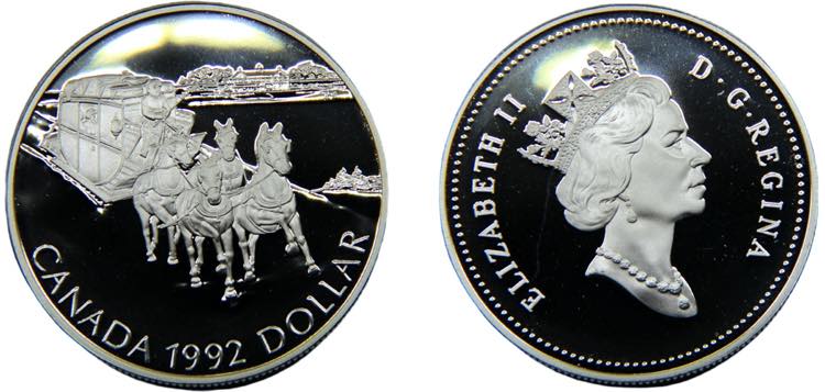 CANADA Elizabeth II 1992 1 DOLLAR ... 