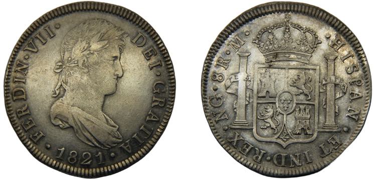 GUATEMALA Fernando VII 1821 NG M 8 ... 