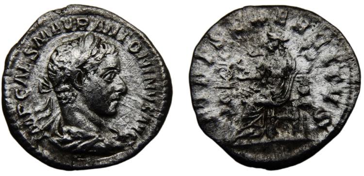 Roma Empire Elagabalus AR Denarius ... 