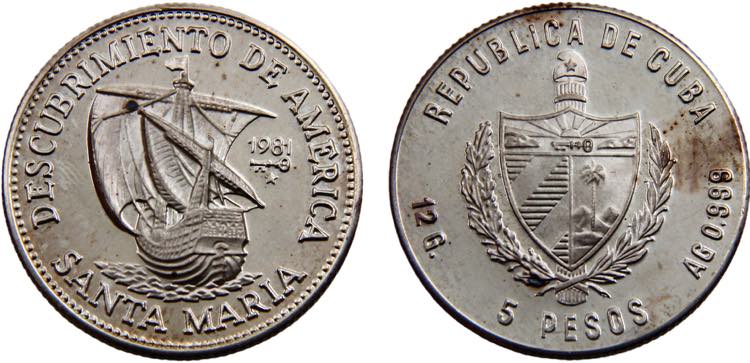 Cuba Second Republic 5 Pesos 1981 ... 