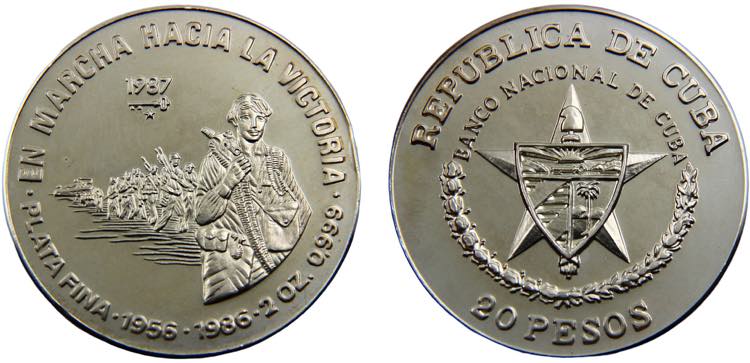 Cuba Second Republic 20 Pesos 1987 ... 