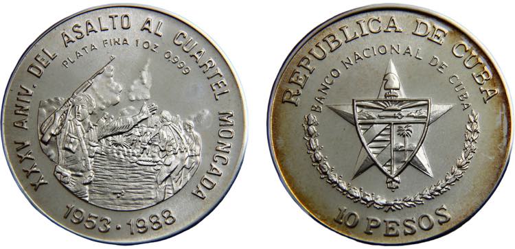 Cuba Second Republic 10 Pesos 1988 ... 