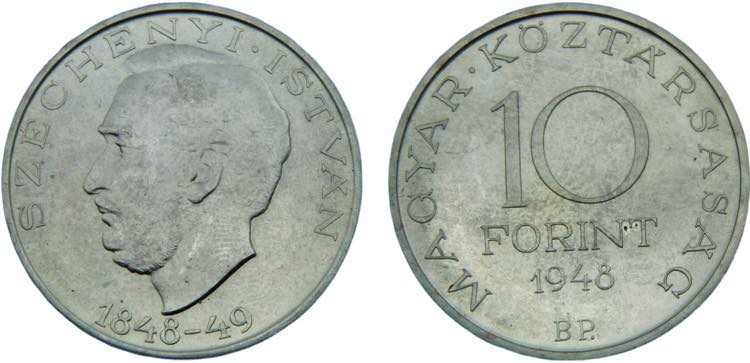 Hungary First Republic 10 Forint ... 