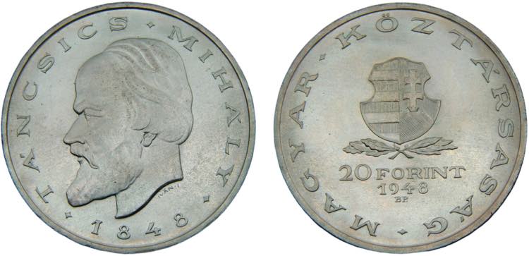Hungary First Republic 20 Forint ... 