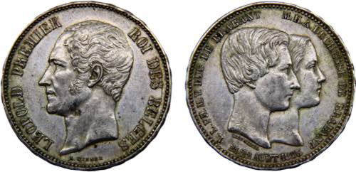 Belgium Kingdom Leopold I 5 Francs ... 