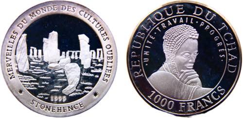 Chad Republic 1000 Francs 1999 ... 